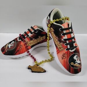 FSU 🔥 'Fighting Like Fire 🔥 Low-top Sneakers Florida Seminole Women's Sz 7